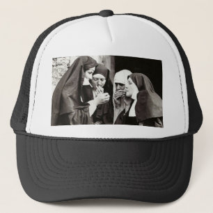 Nuns Smoking Vintage photo Trucker Hat