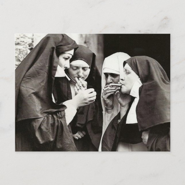 Nuns smoking vintage Photograph    Postcard (Front)