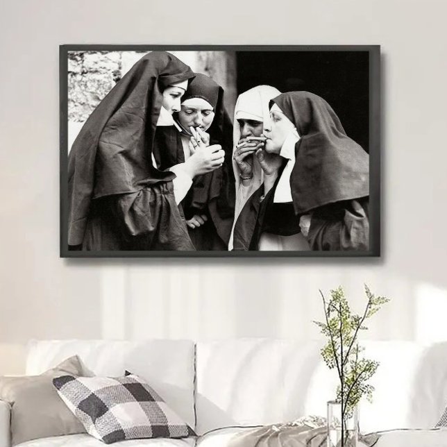 Nuns Smoking Vintage Photograph Poster (Creator Uploaded)