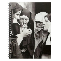 Nuns Smoking Vintage Photography