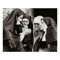 Nuns Smoking Vintage Photography