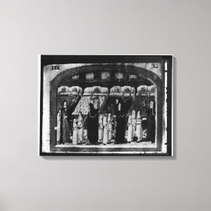 Nuns tending the sick at the Hotel Dieu Canvas Print