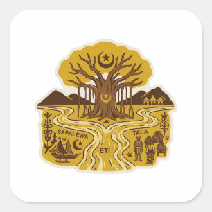 Nunusaku Mythology Square Sticker