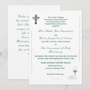 Nuptial Grace Catholic Wedding Invitation