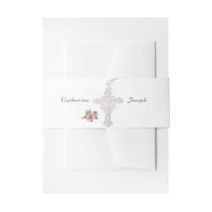 Nuptial Rose Invitation Belly Band