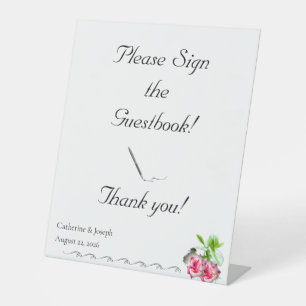 Nuptial Rose Sign-In Request Wedding Sign