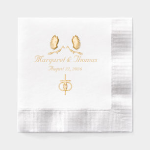 Nuptial Unity Catholic Wedding Foil Napkins