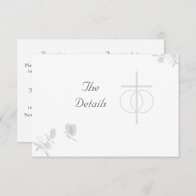 Nuptial Unity Catholic Wedding Invitation (Front/Back)