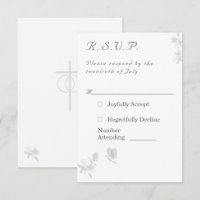 Nuptial Unity Catholic Wedding Response Card