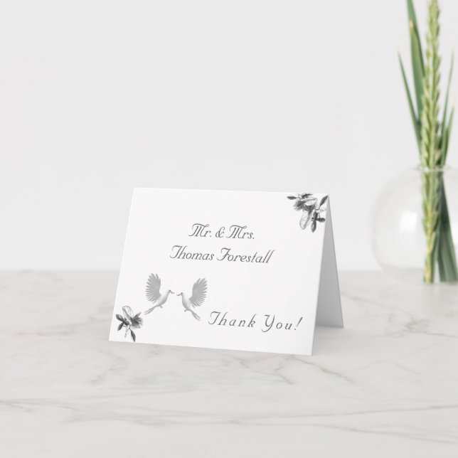 Nuptial Unity Traditional Catholic Wedding Thank You Card (Front)