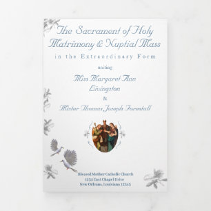 Nuptial Unity Wedding Trifold Wedding Program