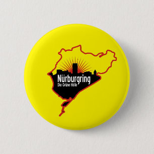 Nurburgring Nordschleife race track, Germany 6 Cm Round Badge