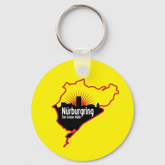 Nurburgring Nordschleife race track, Germany Key Ring (Front)