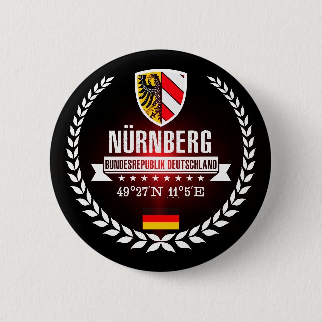Nuremberg 6 Cm Round Badge (Front)