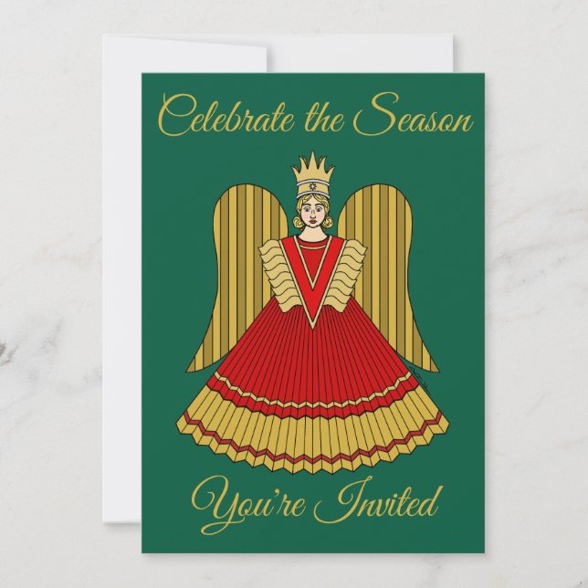 Nuremberg Christmas Angel Invitation (Front)