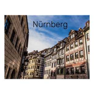 Nuremberg Cityscape Bavaria Germany Souvenir Poster