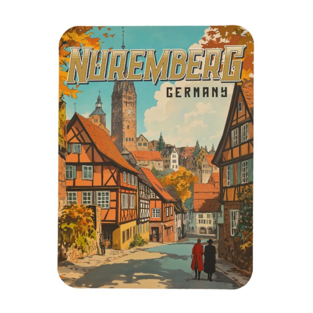 Nuremberg Germany - Classic Bavarian  Magnet (Vertical)
