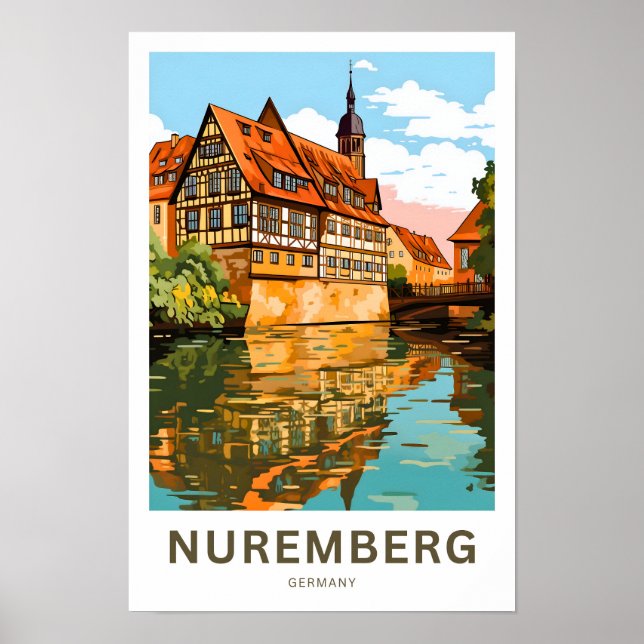 Nuremberg Germany Travel Print (Front)