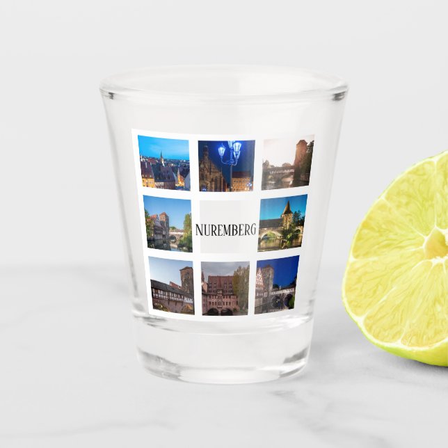 Nuremberg landscapes shot glass (Front)