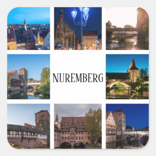 Nuremberg landscapes square sticker