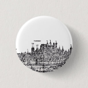 Nuremberg Medieval city in the Germany 3 Cm Round Badge
