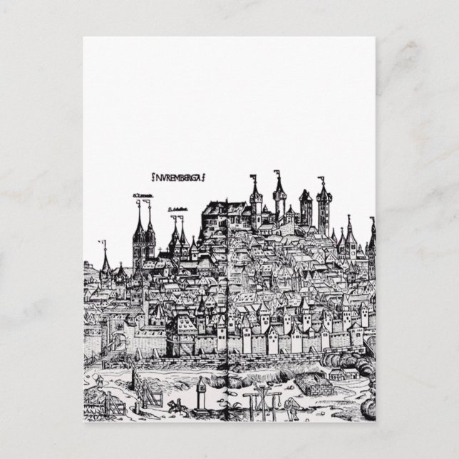 Nuremberg Medieval city in the Germany Postcard (Front)