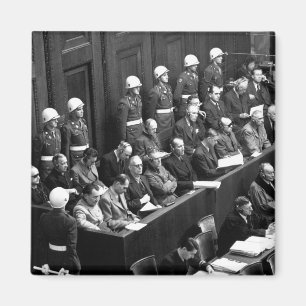 Nuremberg Trials. Looking down on_War Image Magnet