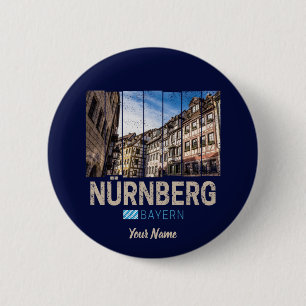 Nuremberg Vintage Bavaria Germany Souvenir 6 Cm Round Badge