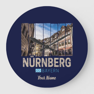 Nuremberg Vintage Bavaria Germany Souvenir Large Clock