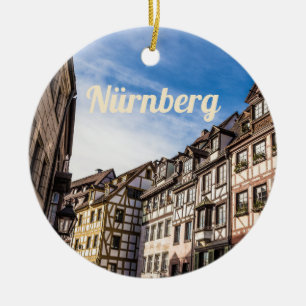 Nuremberg Weissgerbergasse Nürnberg Bavaria Germa Ceramic Tree Decoration