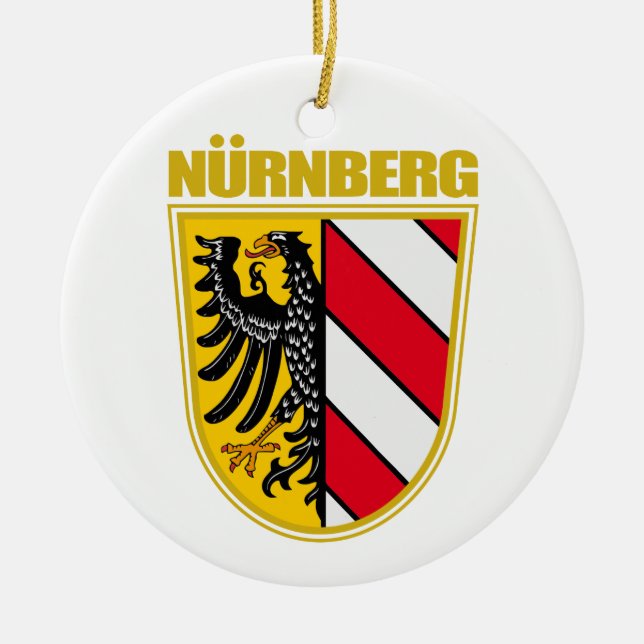 Nurnberg (Nuremberg) Ceramic Tree Decoration (Front)