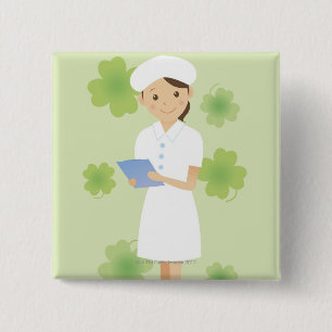 Nurse 15 Cm Square Badge