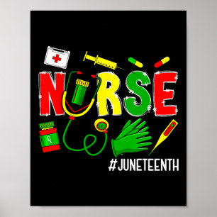 Nurse 1865 Black History Month Melanin Nursing 2  Poster