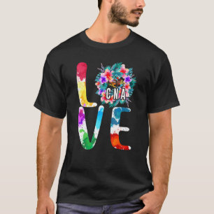 Nurse 365 Cna Nurse Love Floral Watercolor Nurse T-Shirt