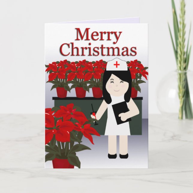 Nurse 3 Christmas Greeting Card (Front)