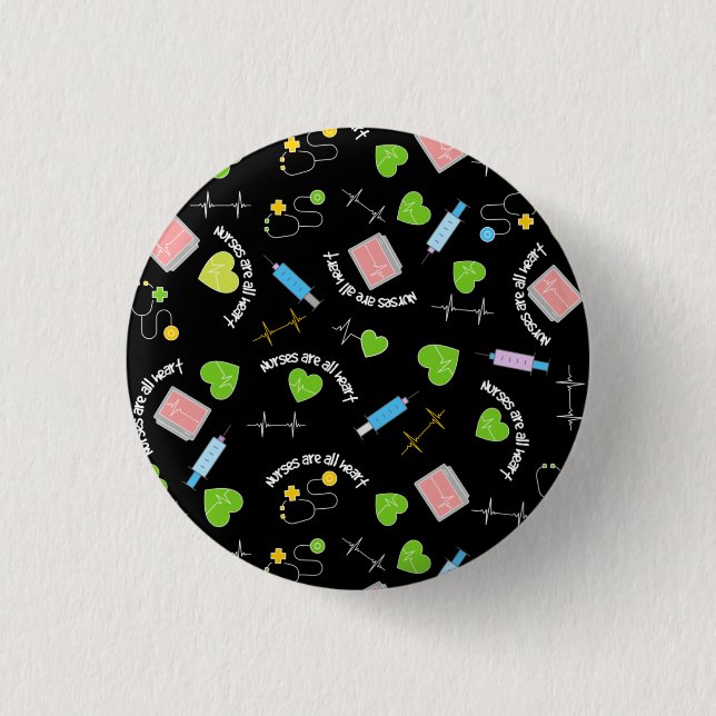 Nurse   3 cm round badge (Front)