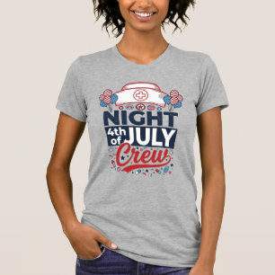 Nurse 4th of July Night Crew Patriotic Shirt Desig