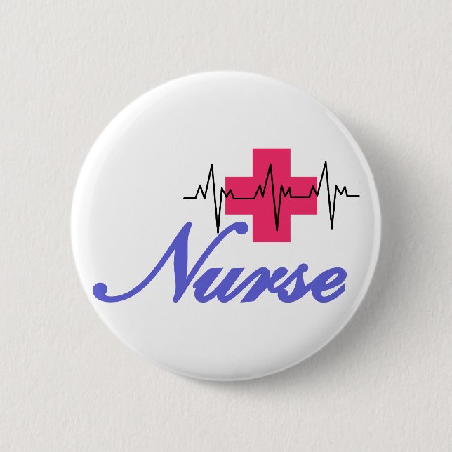 Nurse 6 Cm Round Badge (Front)