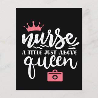 Nurse a title just above queen | Cute Nurse Design Flyer
