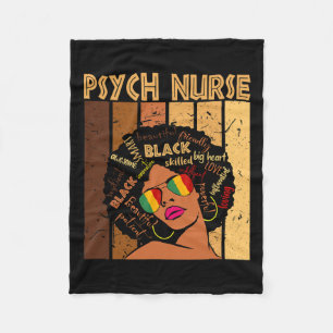 Nurse Afro African American Women Black History Mo Fleece Blanket