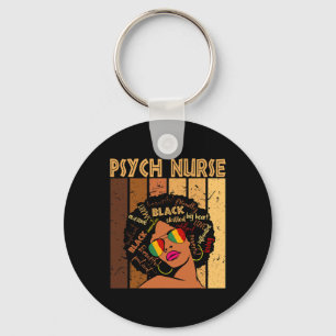 Nurse Afro African American Women Black History Mo Key Ring