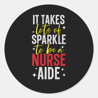 Nurse Aide Nursing Aide Medical Job Profession Med Classic Round Sticker