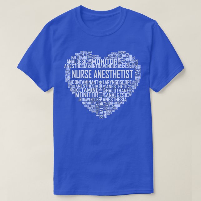 Nurse Anaesthetist Heart T-Shirt (Design Front)