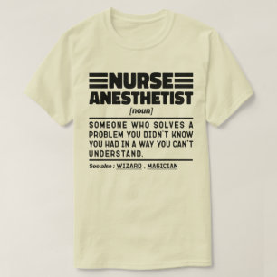 Nurse Anaesthetist Noun Nursing Specialist Funny T-Shirt