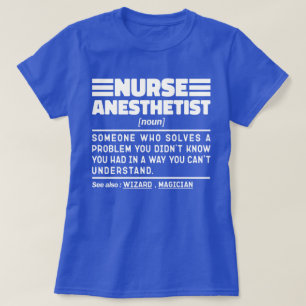 Nurse Anaesthetist Noun Nursing Specialist Funny T-Shirt