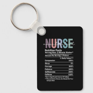 Nurse Anaesthetist Nutrition Fact Funny Nursing Pr Key Ring