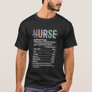 Nurse Anaesthetist Nutrition Fact Funny Nursing Pr T-Shirt