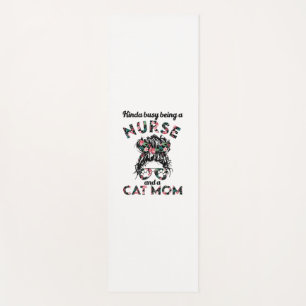 Nurse and cat mum funny gifts ideas  yoga mat