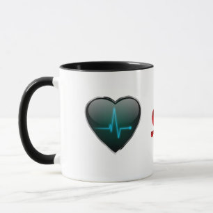 Nurse and Doctor Appreciation Heartbeat Two-Tone M Mug