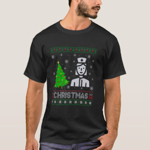 Nurse Anesthetist Xmas Tree Lighting Ugly Christma T-Shirt
